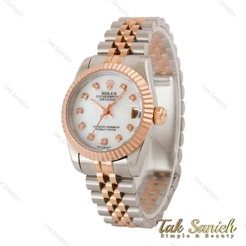 ساعت رولکس دورنگ رزگلد صفحه صدف Rolex-4791-L