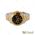 ساعت رولکس دیتونا دورنگ طلایی صفحه مشکی مردانه Rolex-5236-G