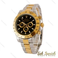 ساعت رولکس دیتونا دورنگ طلایی صفحه مشکی مردانه Rolex-5236-G
