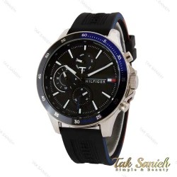 ساعت تامی مردانه سه موتوره بند رابر مشکی Tommy-5249-G