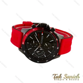 ساعت تامی مردانه سه موتوره مشکی قرمز Tommy-5250-G