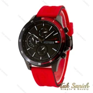 ساعت تامی مردانه سه موتوره مشکی قرمز Tommy-5250-G