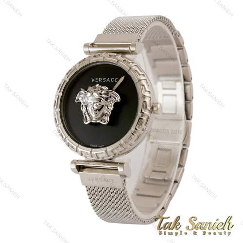 ساعت ورساچه زنانه سیلور صفحه مشکی Versace-5253-L