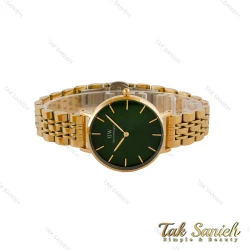ساعت DW زنانه طلایی صفحه سبز مدیوم DW-5282-L
