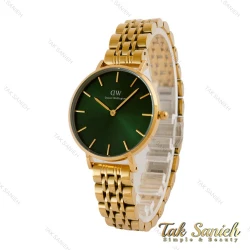 ساعت DW زنانه طلایی صفحه سبز مدیوم DW-5282-L