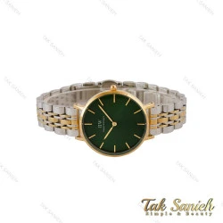ساعت DW زنانه دورنگ طلایی صفحه سبز مدیوم DW-5285-L