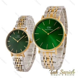 ساعت دنیل ولینگتون ست دورنگ طلایی صفحه سبز DW-5287-S