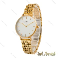 ساعت دنیل ولینگتون زنانه طلایی صفحه سفید متوسط DW-5288-L