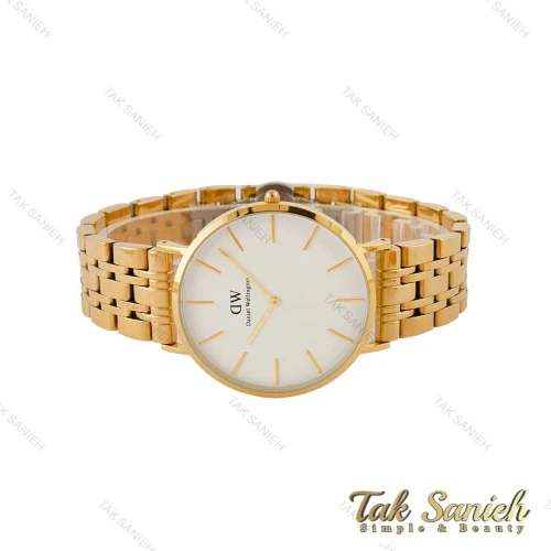 ساعت دنیل ولینگتون مردانه طلایی صفحه سفید DW-5289-G