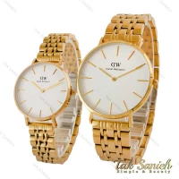 ساعت دنیل ولینگتون ست طلایی صفحه سفید DW-5290-S