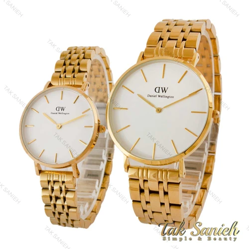 ساعت دنیل ولینگتون ست طلایی صفحه سفید DW-5290-S