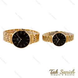 ساعت دنیل ولینگتون ست طلایی صفحه مشکی DW-5293-S