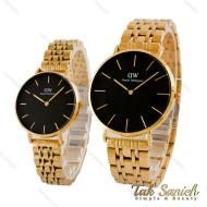 ساعت دنیل ولینگتون ست طلایی صفحه مشکی DW-5293-S