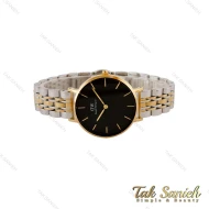 ساعت DW زنانه دورنگ طلایی صفحه مشکی مدیوم DW-5296-L