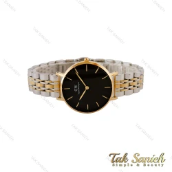 ساعت DW زنانه دورنگ طلایی صفحه مشکی مدیوم DW-5296-L