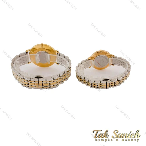 ساعت ست دنیل ولینگتون دورنگ طلایی صفحه مشکی DW-5298-S