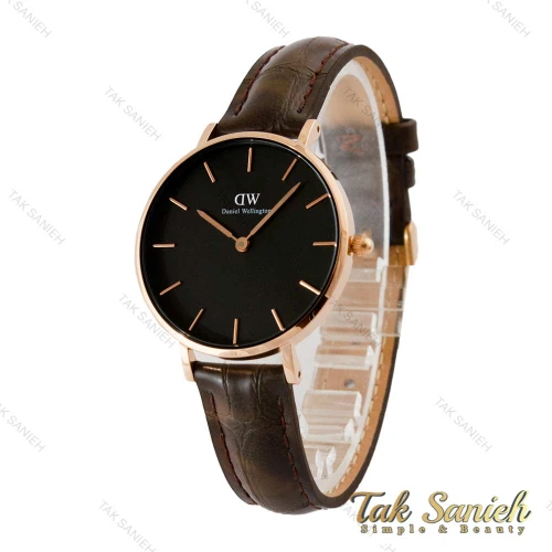 ساعت دنیل ولینگتون زنانه بند چرم قهوه ای DW-5299-L