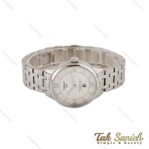 ساعت تیسوت زنانه نقره ای صفحه سفید Tissot-5305-L