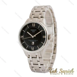 ساعت تیسوت زنانه نقره ای صفحه مشکی Tissot-5311-L