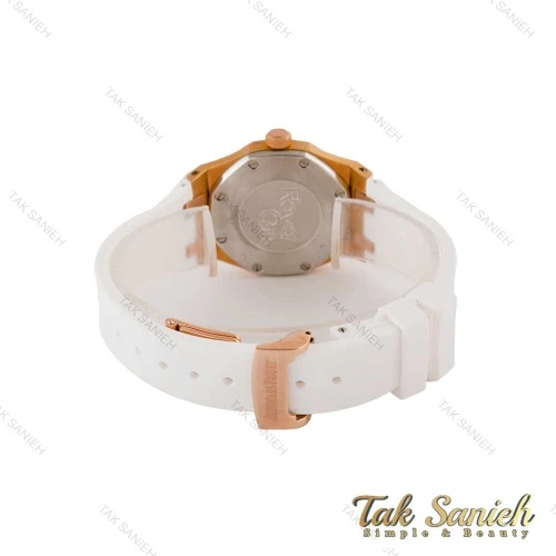 ساعت AP زنانه دورنگین بند سفید AP-5313-L