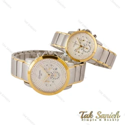 ساعت سیتیزن ست استیل دورنگ طلایی Citizen-5319-S