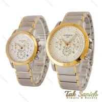 ساعت سیتیزن ست استیل دورنگ طلایی Citizen-5319-S