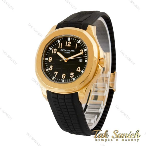 ساعت پتک فیلیپ آکوانا مردانه مشکی قاب طلایی Patek-5325-G