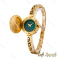 ساعت ورساچه زنانه طلایی صفحه سبز مخفی Versace-5336-L