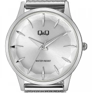 ساعت کیو اند کیو زنانه نقره ای بندحصیری QQ-4613-L