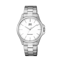 ساعت کیو اند کیو مردانه استیل صفحه سفید QQ-4625-G