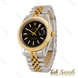 ساعت رولکس دیت جاست 2 مردانه صفحه مشکی ایندکس خط Rolex-5354-G