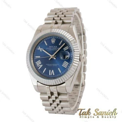ساعت رولکس دیت جاست 2 مردانه سیلور صفحه آبی ایندکس رومی جوبیلی Rolex-5358-G