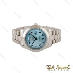 ساعت رولکس دی دیت مردانه سیلور صفحه آبی اعداد عربی Rolex-5361-G
