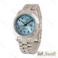 ساعت رولکس دی دیت مردانه سیلور صفحه آبی اعداد فارسی Rolex-5361-G