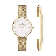 ست ساعت و دستبند دنیل ولینگتون زنانه حصیری طلایی DW-5374-LS