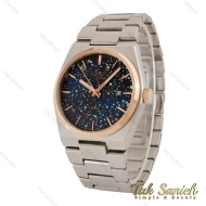 ساعت تیسوت PRX مردانه دورنگ رزگلد صفحه کهکشانی Tissot-5370-G