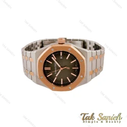 ساعت ای پی مردانه دورنگ رزگلد صفحه مشکی طوسی AP-5378-G