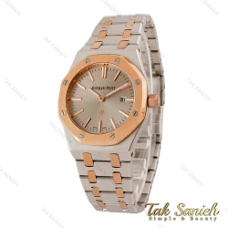 ساعت ای پی زنانه دورنگ رزگلد صفحه طوسی AP-5383-L