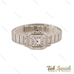 ساعت کارتیه سانتوس زنانه استیل صفحه سفید Cartier-5393-L