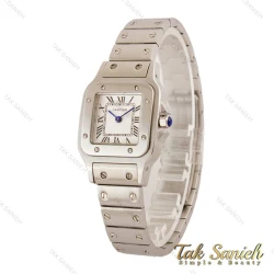 ساعت کارتیه سانتوس زنانه استیل صفحه سفید Cartier-5393-L
