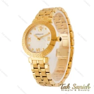 ساعت زنانه ورساجه طلایی صفحه سفید Versace-5407-L