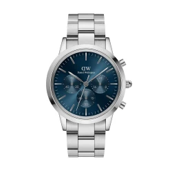 ساعت دنیل ولینگتون مردانه سه موتوره سیلور صفحه سرمه ای DW-5425-G