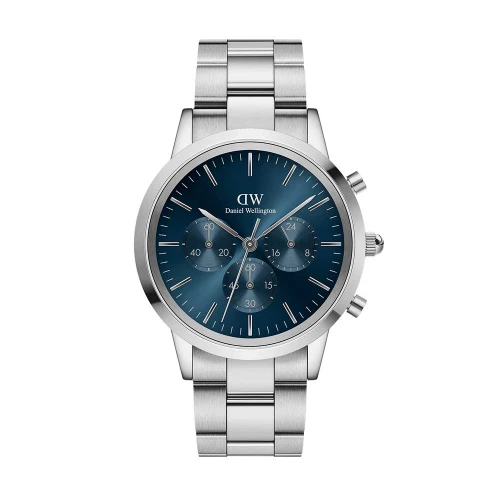 ساعت دنیل ولینگتون مردانه سه موتوره سیلور صفحه سرمه ای DW-5425-G