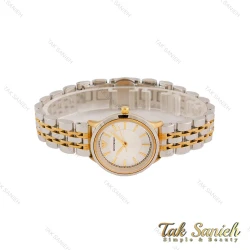 ساعت امپریوآرمانی زنانه دورنگ طلایی صفحه سیلور شماره خطی Armani-5435-L