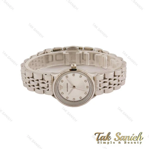 ساعت زنانه امپریو آرمانی تمام نقره ای شماره نگین Armani-5438-L