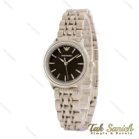 ساعت زنانه امپریو آرمانی سیلور صفحه مشکی شماره خطی Armani-5439-L