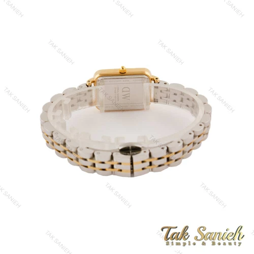 ساعت زنانه دنیل ولینگتون مستطیلی دورنگ طلایی صفحه سبز DW-5446-L