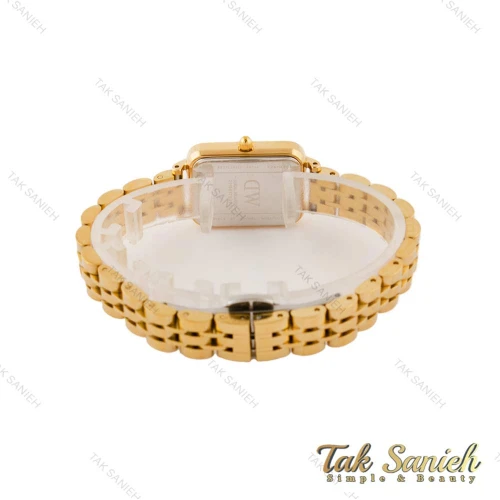 ساعت دنیل ولینگتون زنانه مستطیلی بندفلزی تمام طلایی Daniel-5447-L