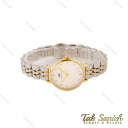 ساعت DW زنانه دورنگ طلایی صفحه سفید ایندکس نگین Daniel-5450-L
