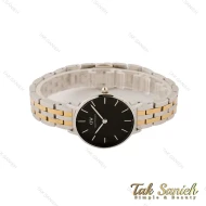 ساعت دنیل ولینگتون زنانه گرد فلزی دورنگ طلایی صفحه مشکی DW-5453-L